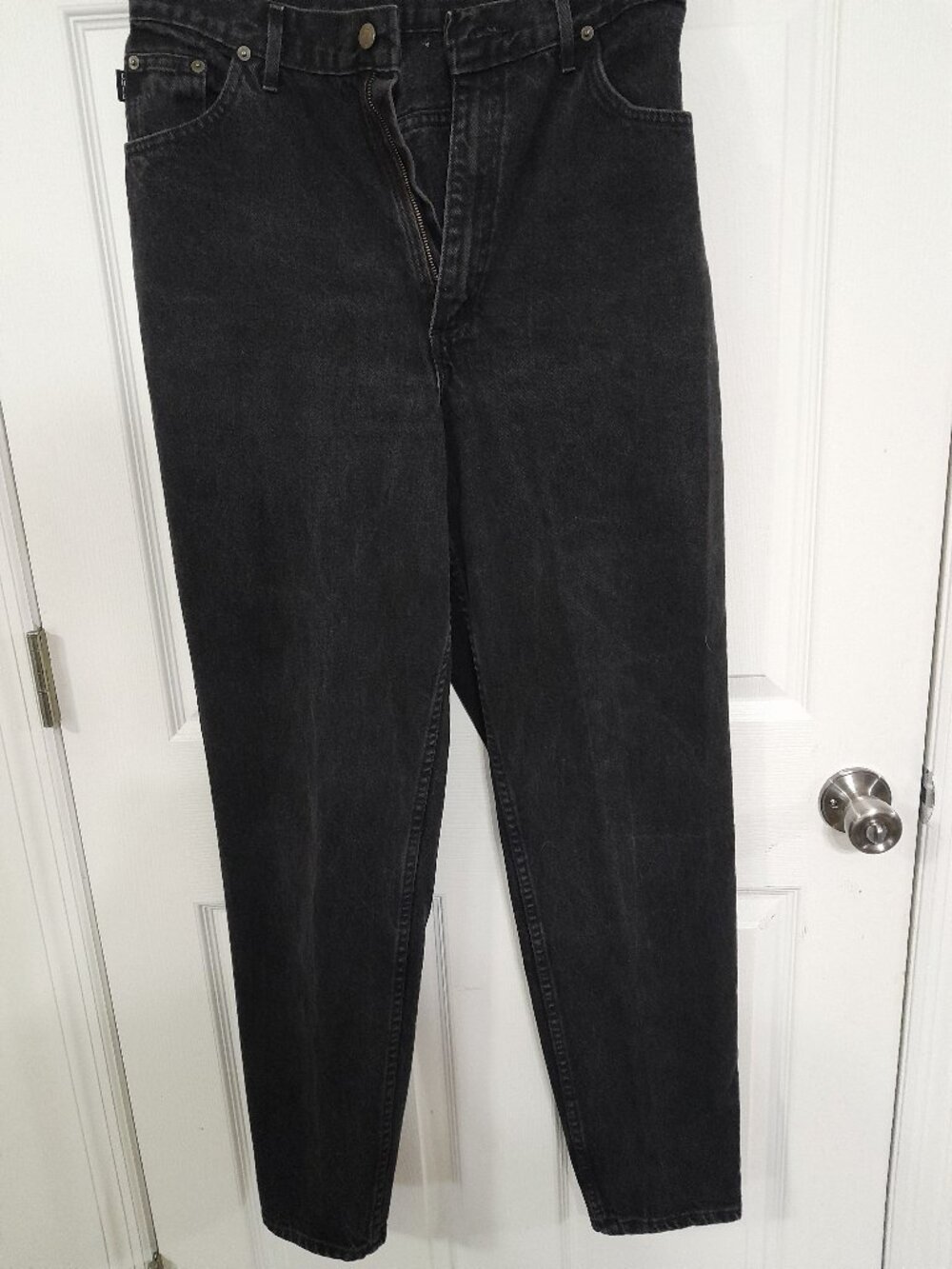 Vintage Chic Jeans 14 Tall Made in USA Faded Black High Waisted Mom Jean